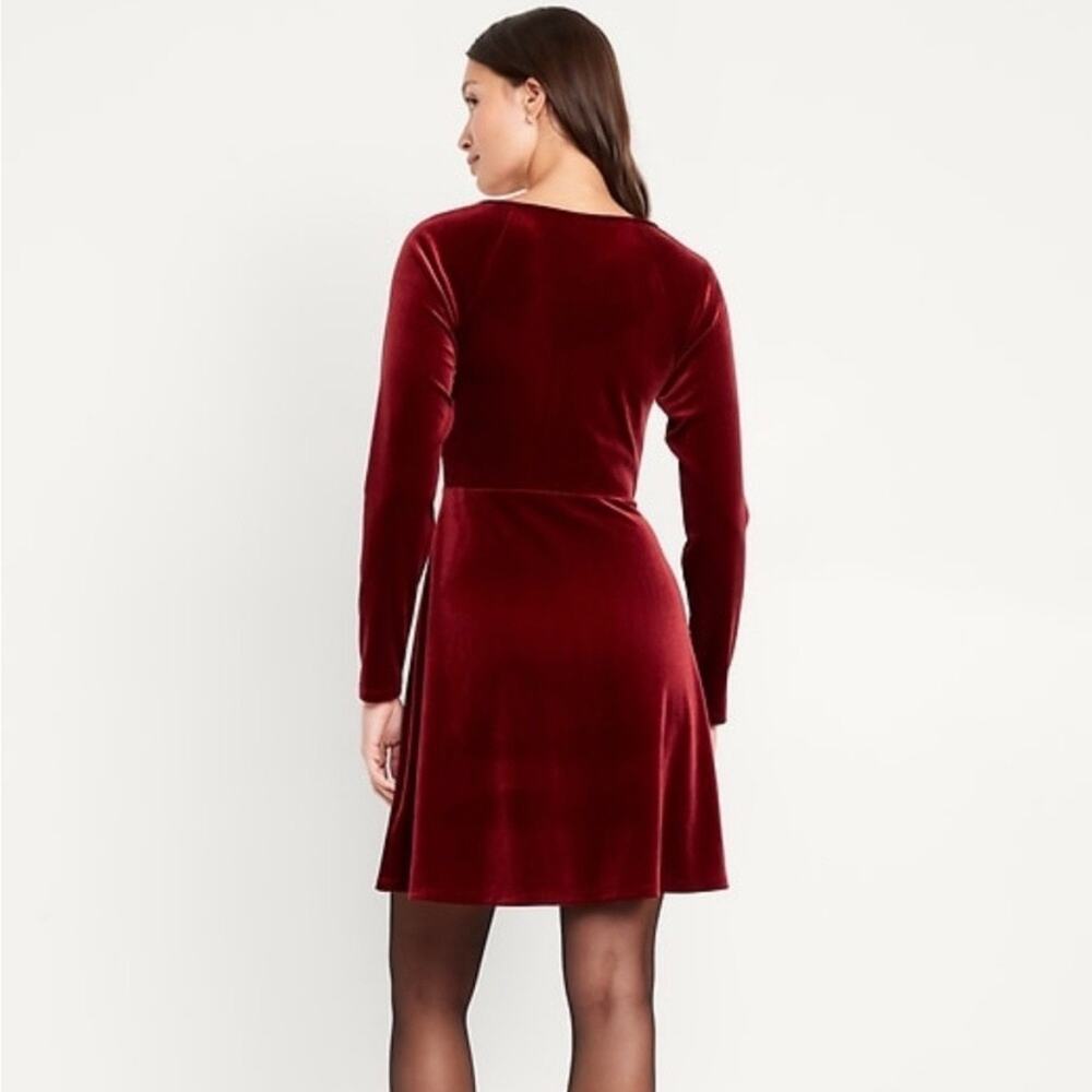 Old Navy Scarlet Velvet Square Neckline Juliet Mini Dress NWT - Picture 8 of 10